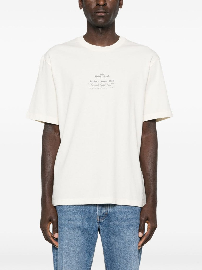 Stone Island Ribbed Crewneck Cotton T-Shirt
