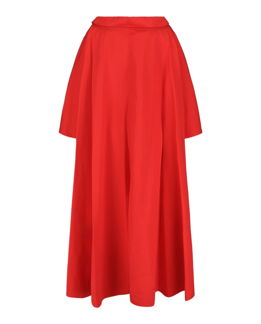 Valentino Button-Front Cape Dress
