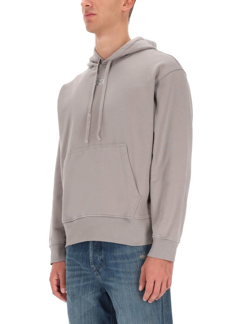Diesel Relaxed Fit Hooded Grey Sweatshirt