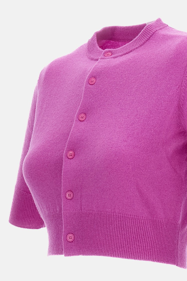 Extreme Cashmere Oleander Pink N.474 Super Little Cropped Cardigan