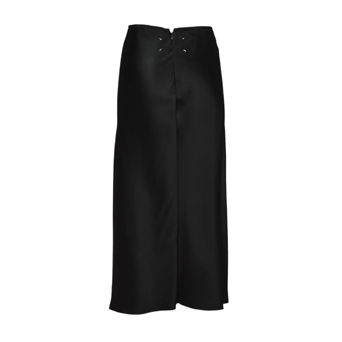 Maison Margiela Black Viscose Satin Long Skirt