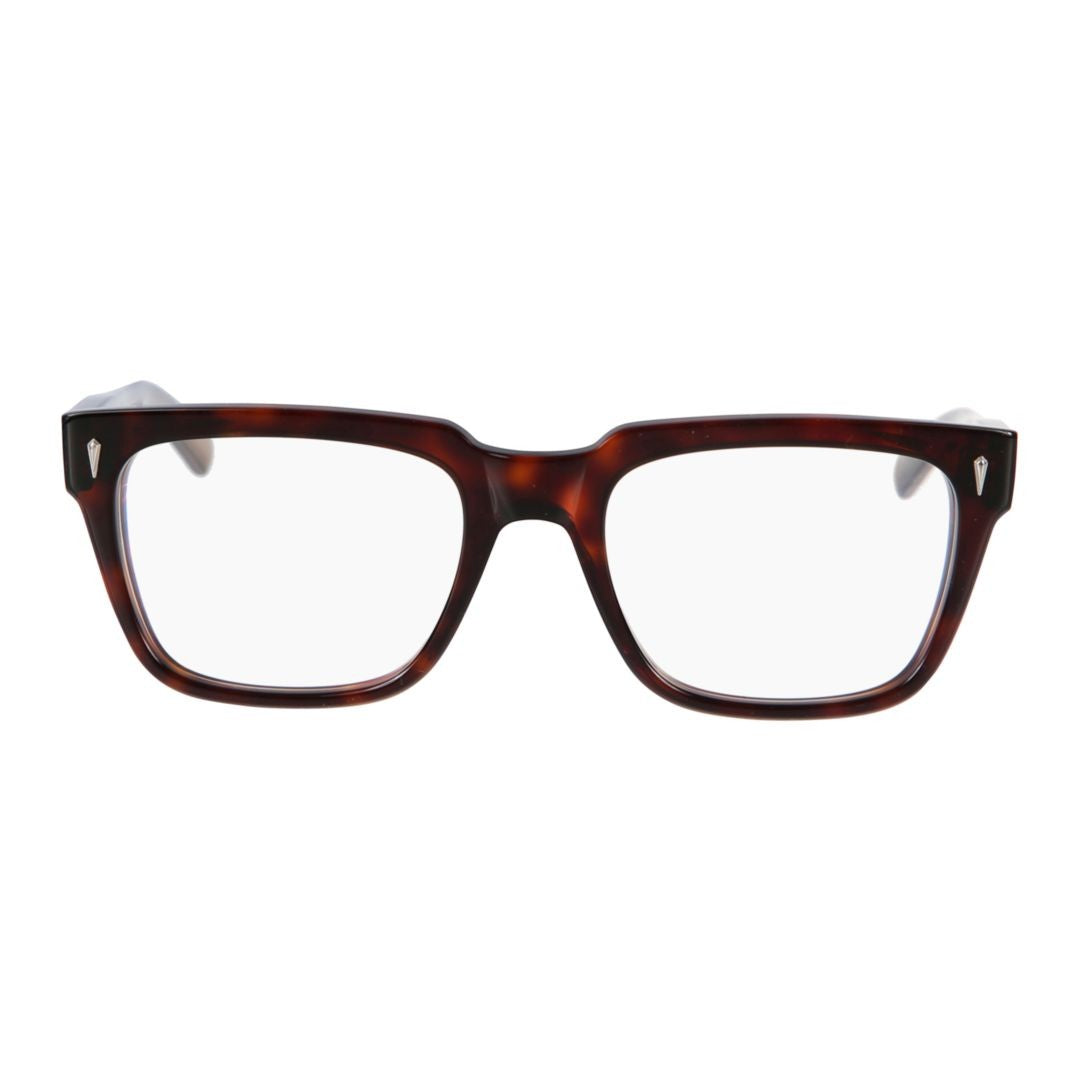 Kador Premium 13-53 Rectangular Tortoiseshell Frame Eyeglasses With Metallic Accents