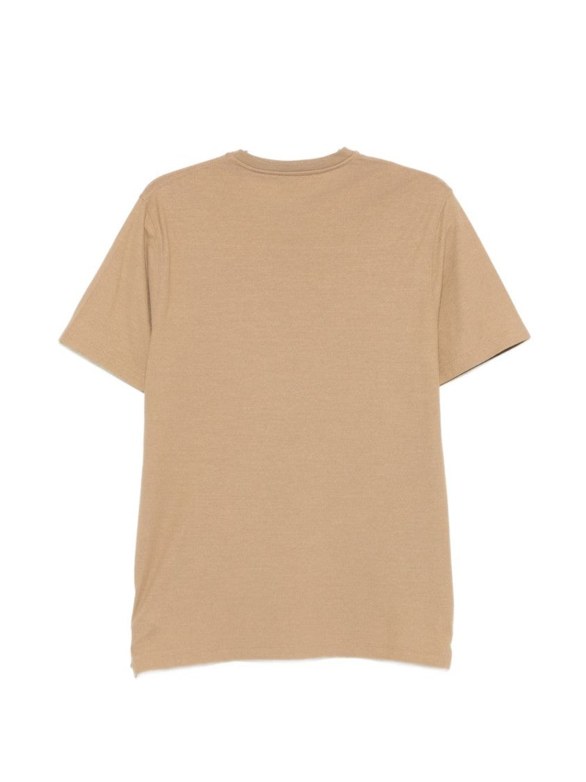 Zanone Beige Crew Neck T-Shirt With Minimalist Design