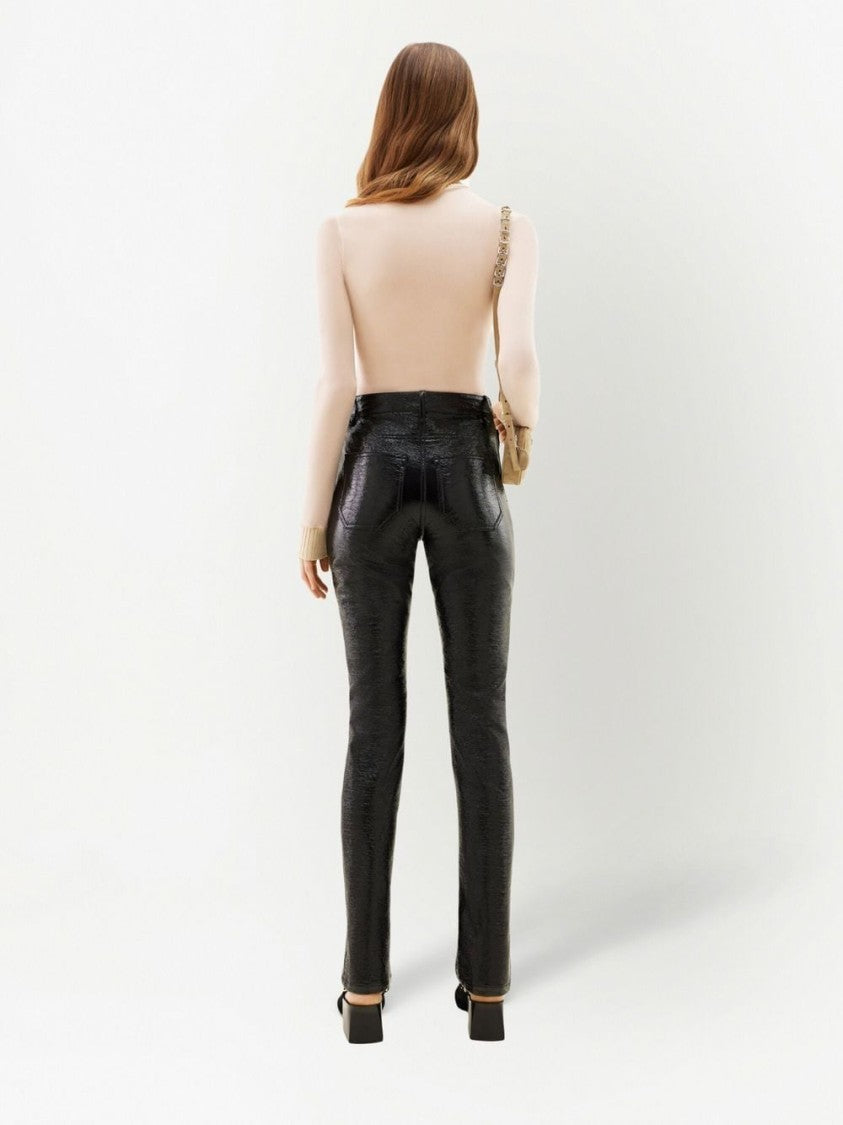 Courrèges Black Slim Cut Press Stud Trousers