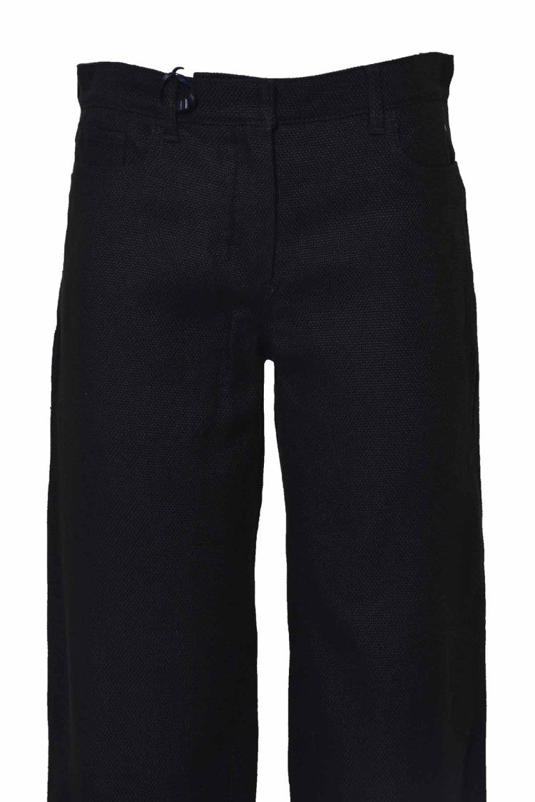 Max Mara Black Cotton Bull Cervia Trousers