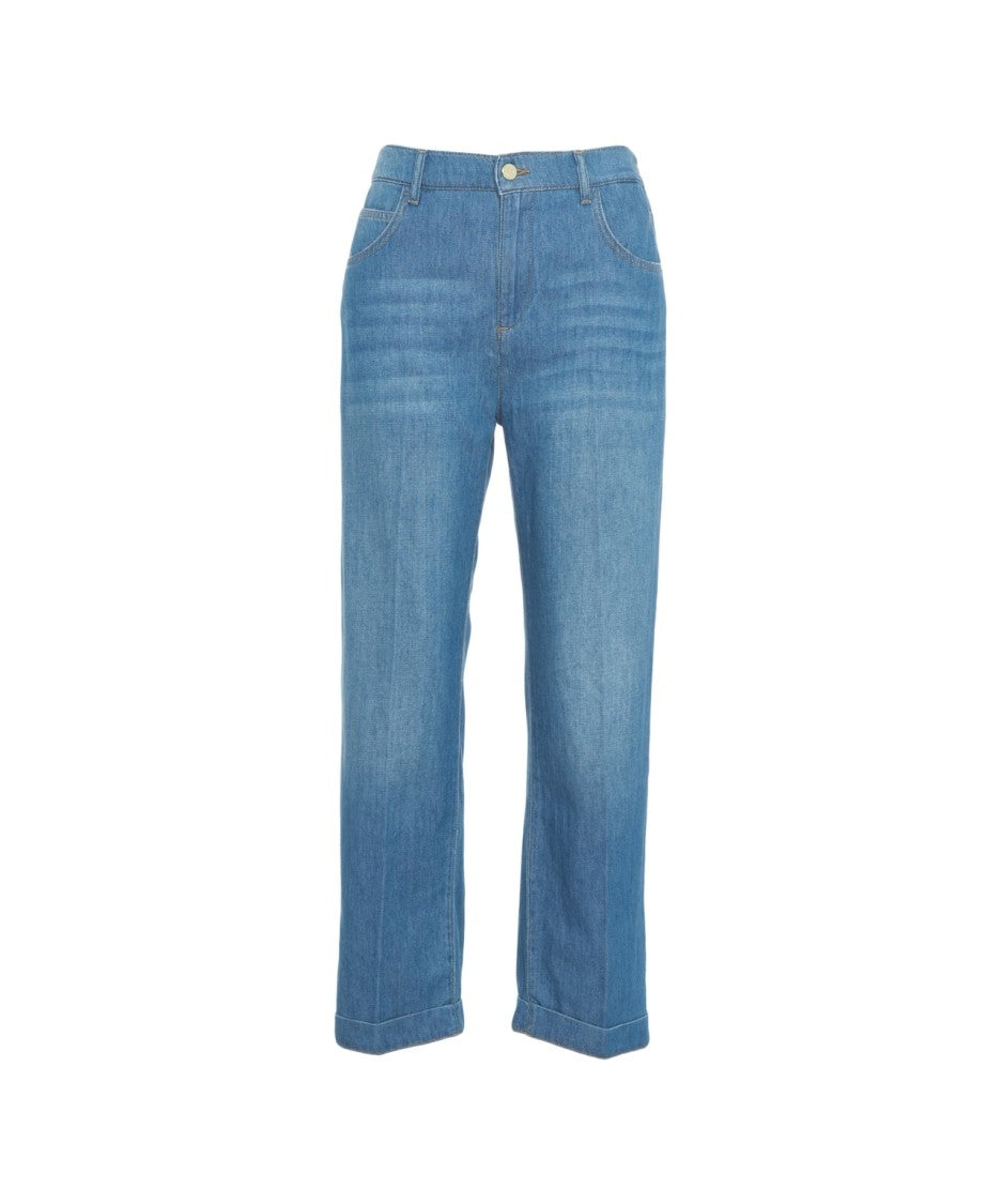 Kaos Straight Leg Jeans With Turn-Ups