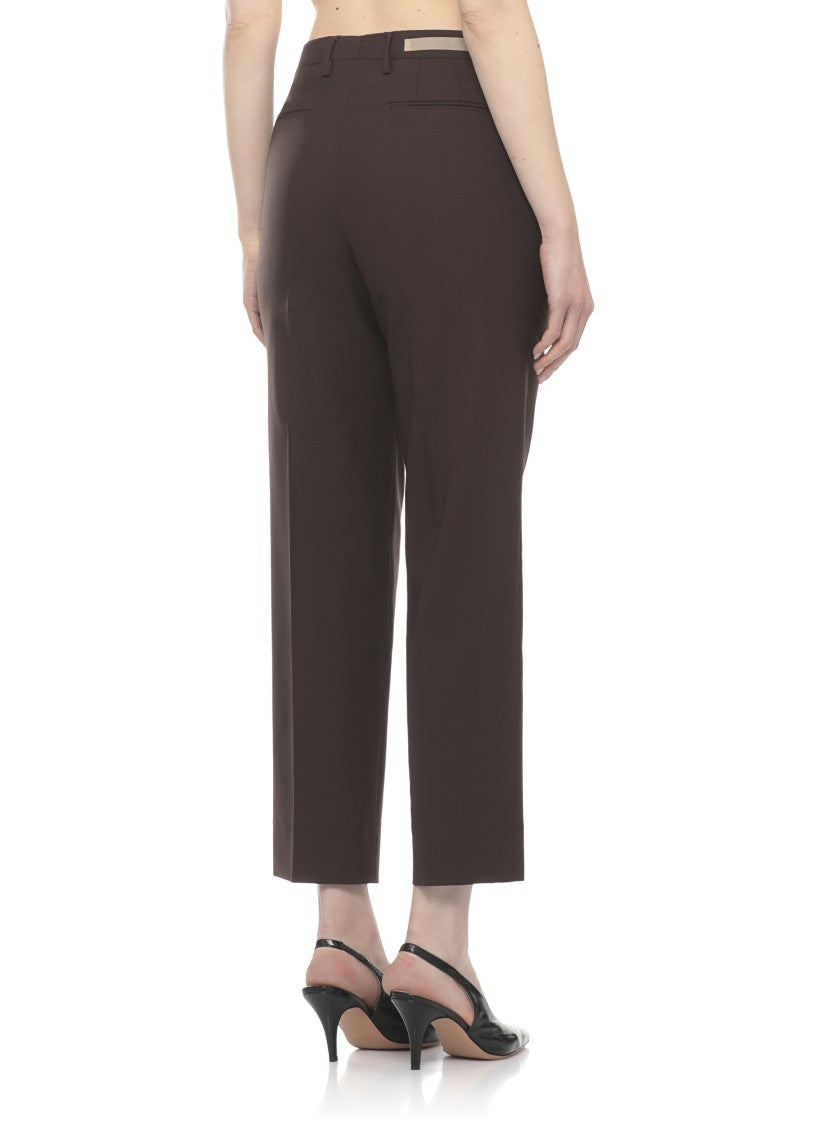 Briglia 1949 Brown Jean Wool-Blend Pants
