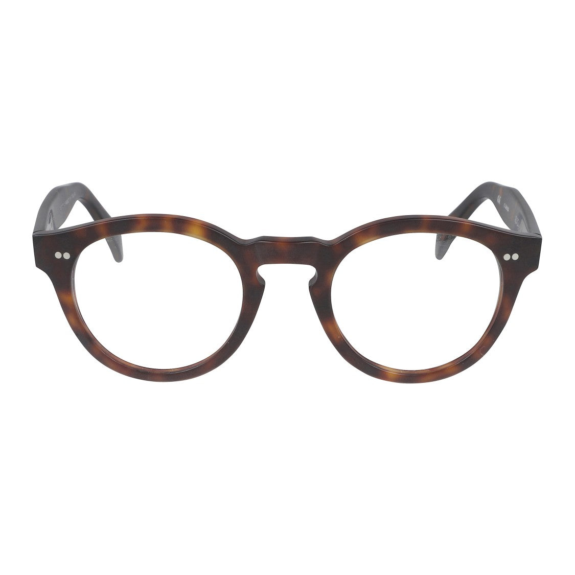 Kador Tony-K Tortoiseshell Round Frame Eyeglasses With Metallic Rivet Details