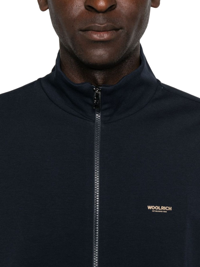 Woolrich Relaxed Fit Full-Zip Sweatshirt With Stand-Up Collar