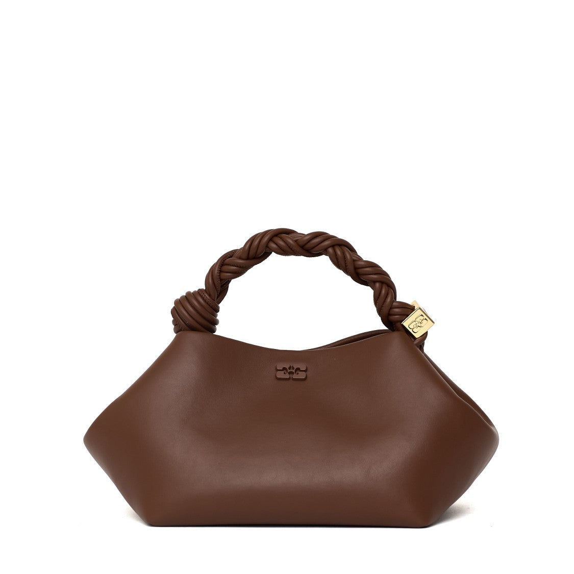 Ganni Small Braided Top Handle Leather Shoulder Bag