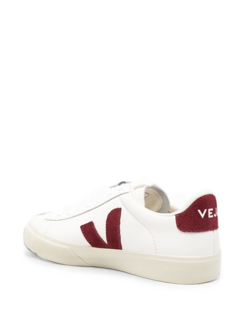 Veja White Low-Top Organic Traced Leather Sneakers