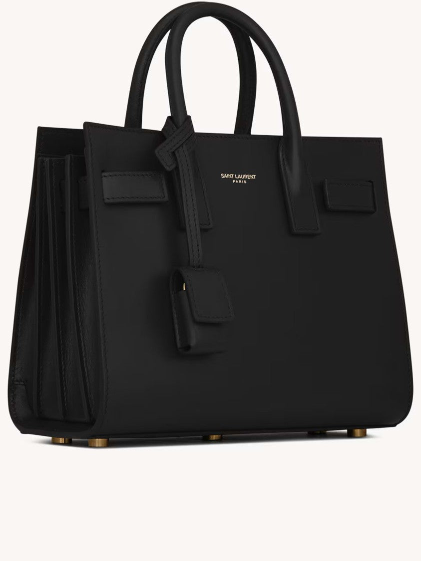 Saint Laurent Sdj Nano Structured Rectangular Leather Handbag