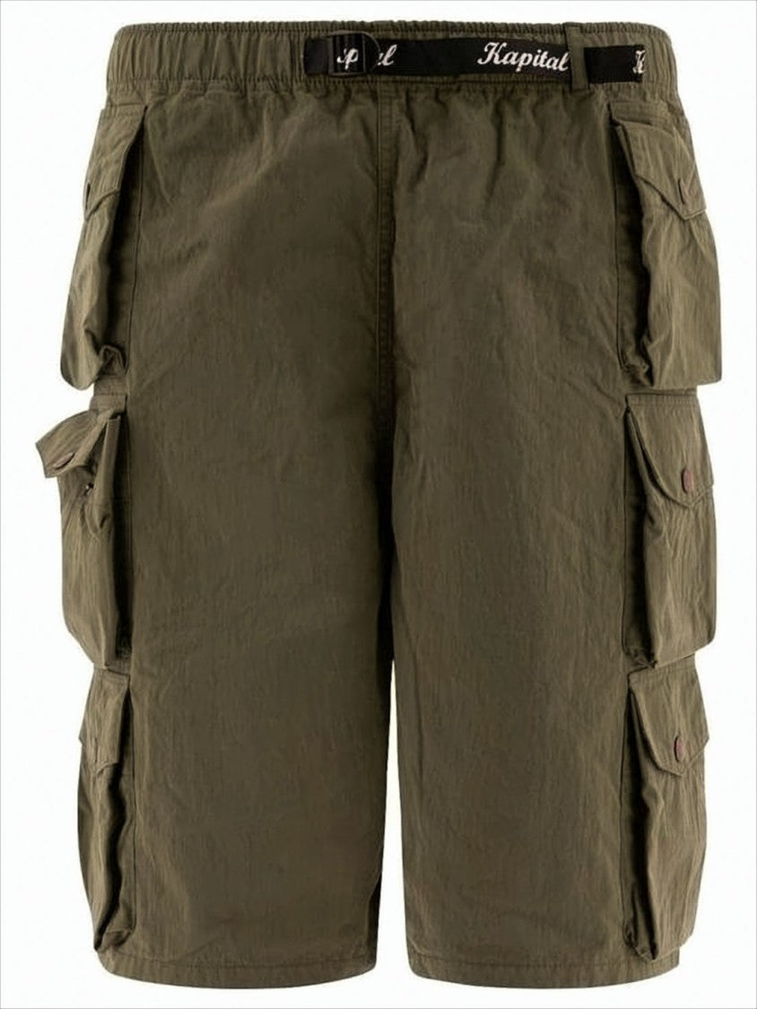 Kapital Utilitarian Brown Shorts With Adjustable Strap