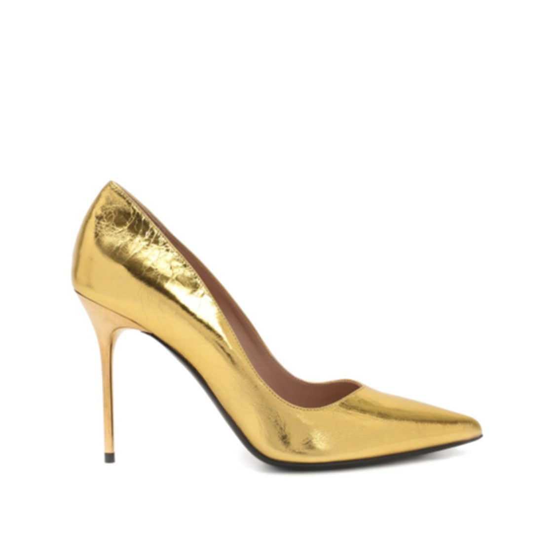 Balmain Gold Leather Pumps