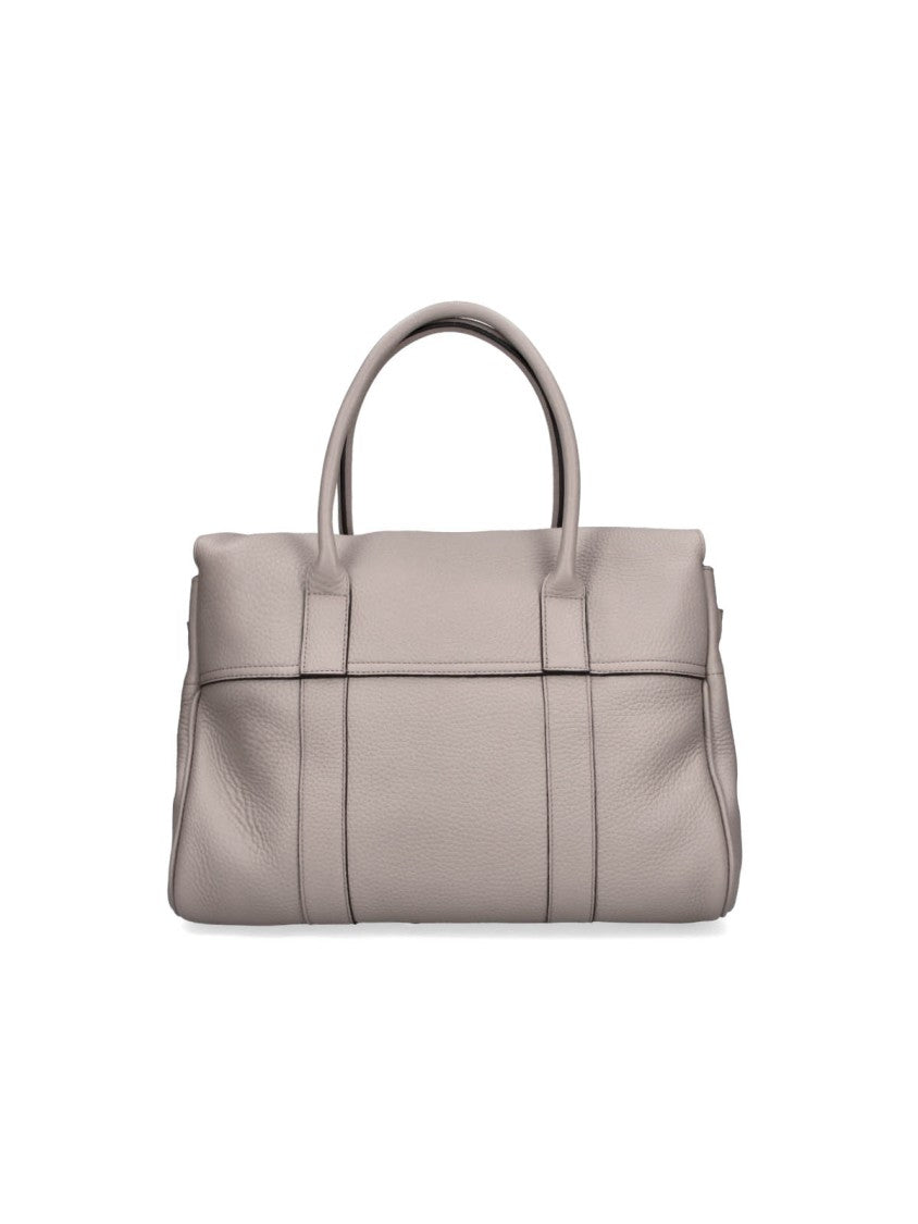 Mulberry Structured Handbag With Metallic Turn-Lock Closure