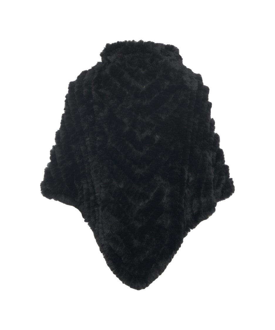 Liu Jo Chevron Pattern Cape With High Collar