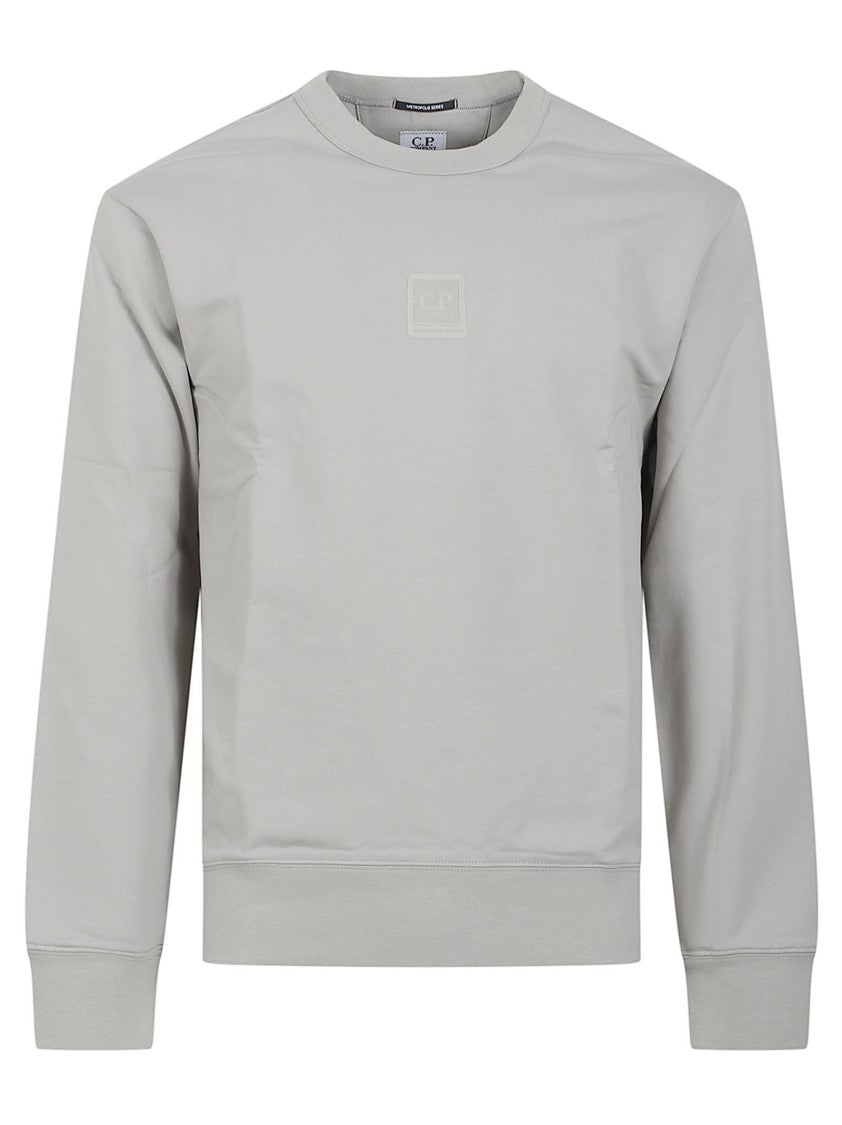 C.P. Company Light Grey Minimalist Crew Neck Sweater