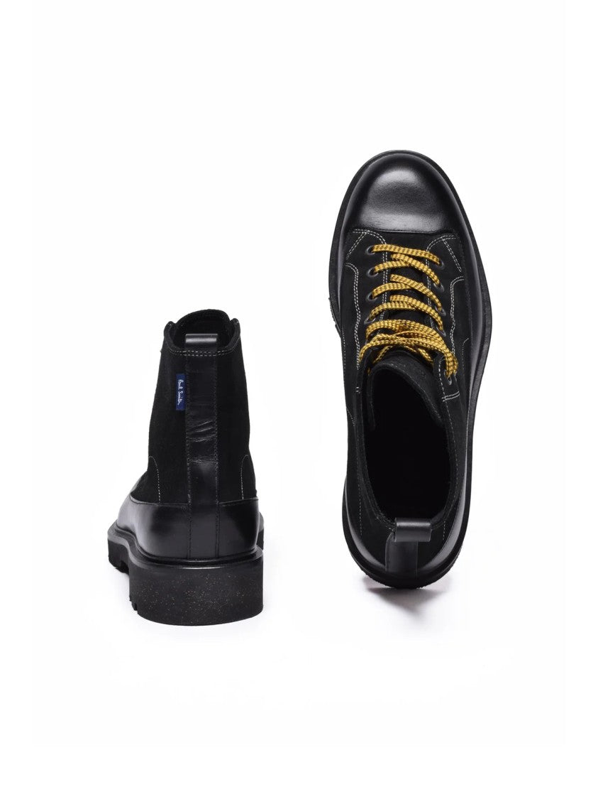 Paul Smith Paul Smith Leather Boot Rubber Sole - Black