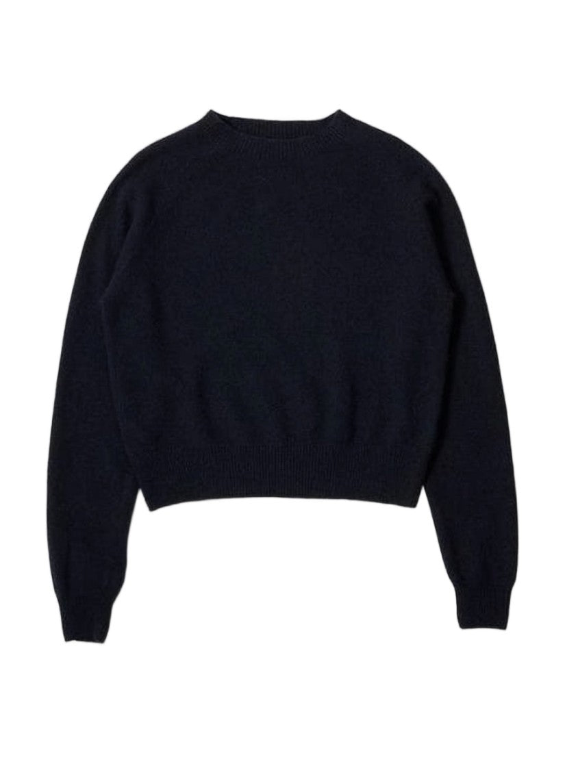 Margaret Howell Cropped Cashmere Sweater With Relaxed Fit And Ribbed Details