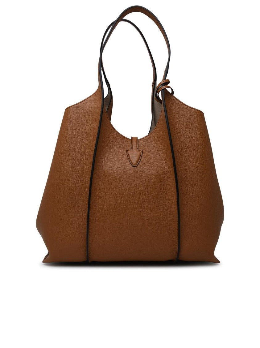 Tod's 'Timeless' Brown Leather Shopping Bag