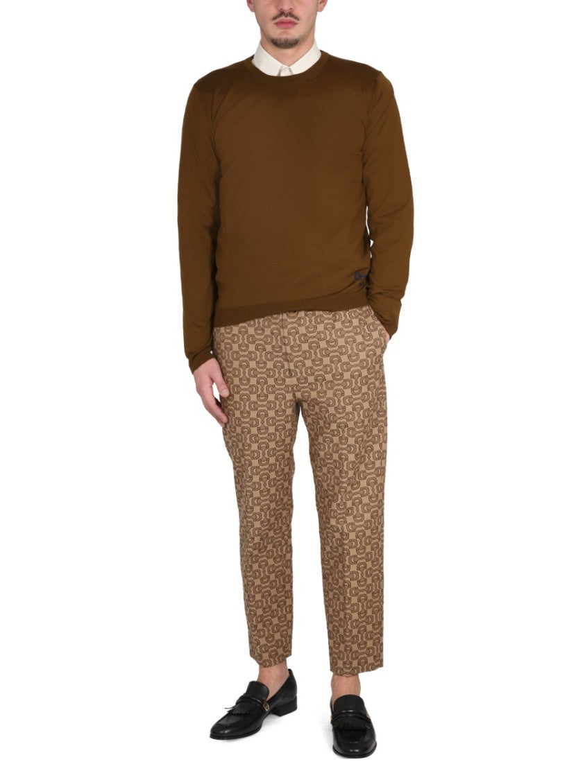Gucci Smooth Wool Jersey With Distinctive Logo Embroidery