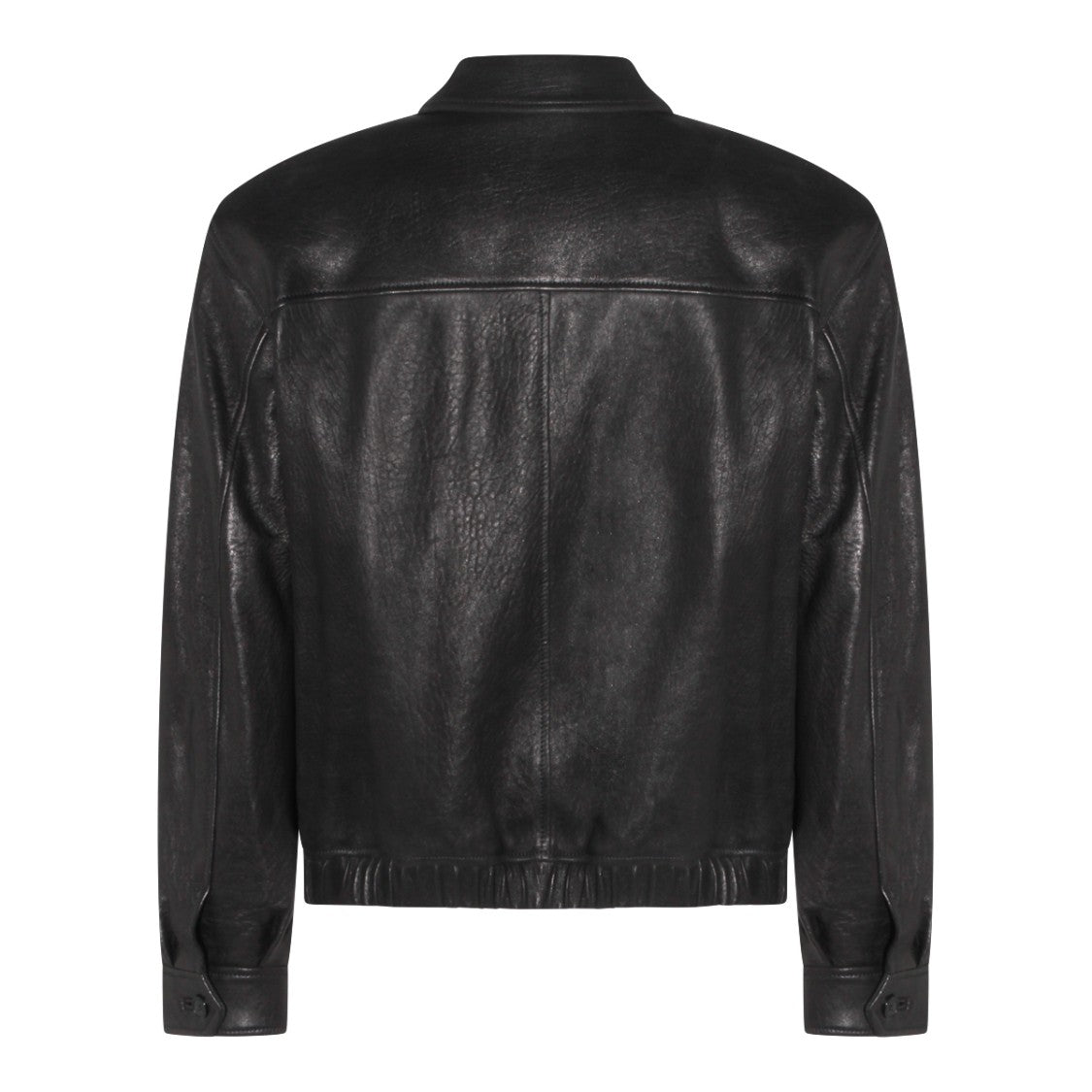 Saint Laurent Black Leather Zip Jacket
