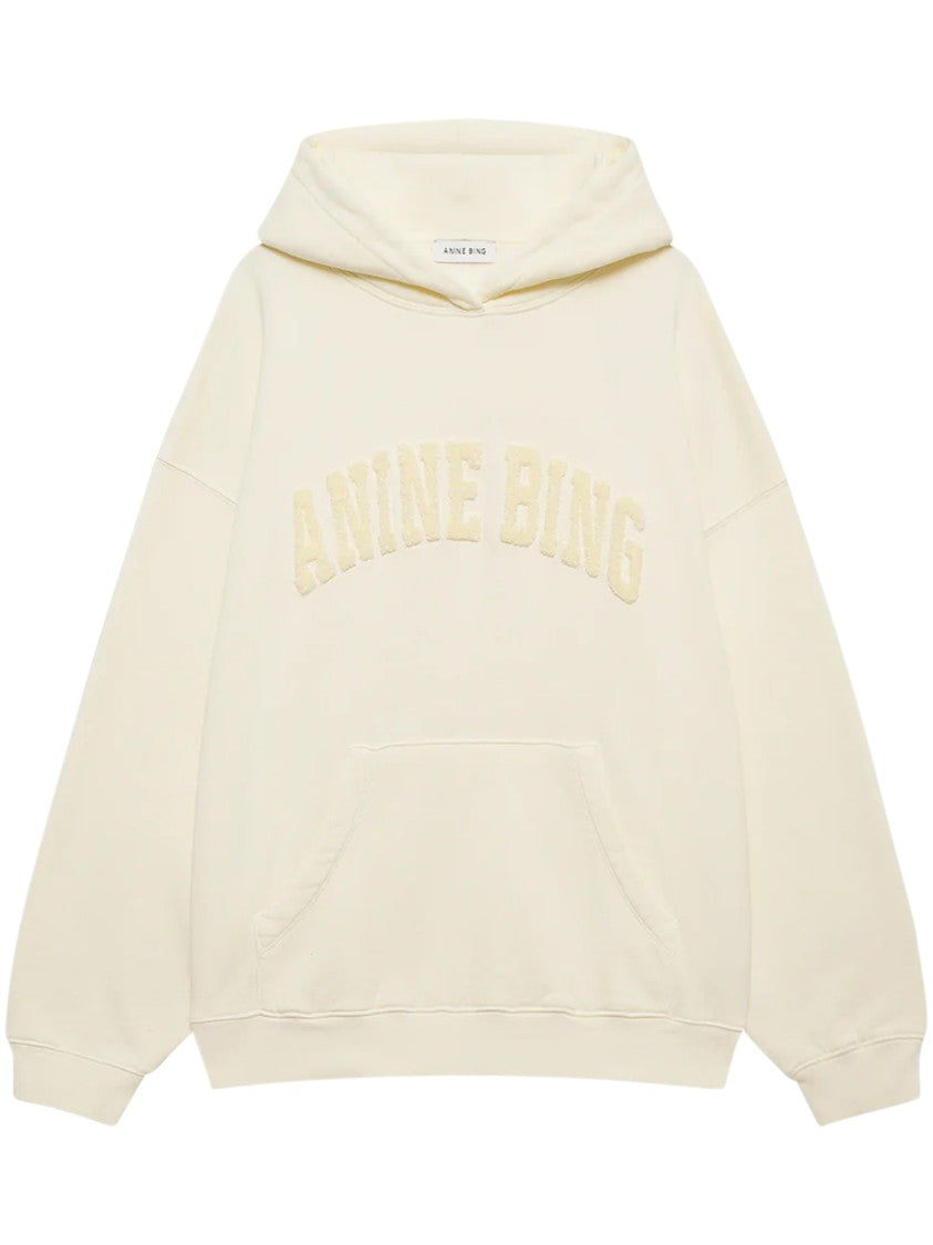 Anine Bing Relaxed-Fit Cotton Sweatshirt With Embroidered Logo