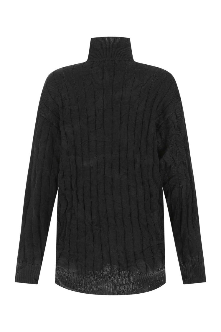 Balenciaga Black Silk Blend Oversize Sweater