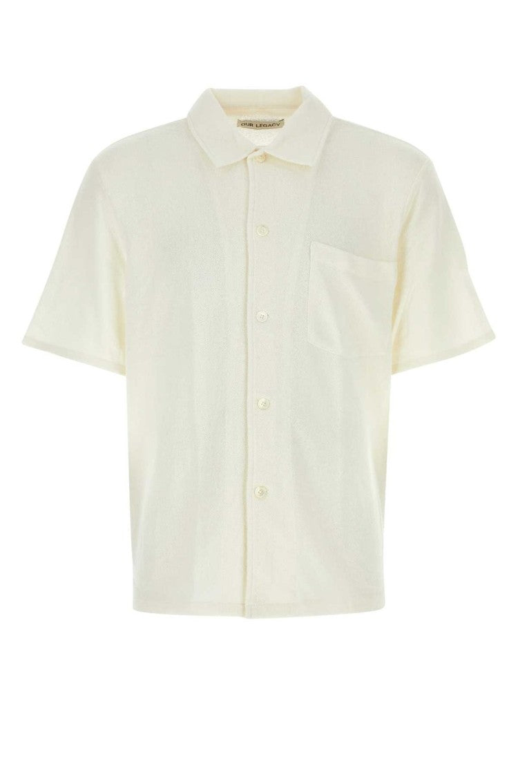 Our Legacy Short-Sleeved Shirt With Classic Collar And Chest Pocket