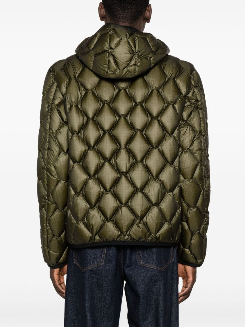 Peuterey Quilted Green Jacket With Hood