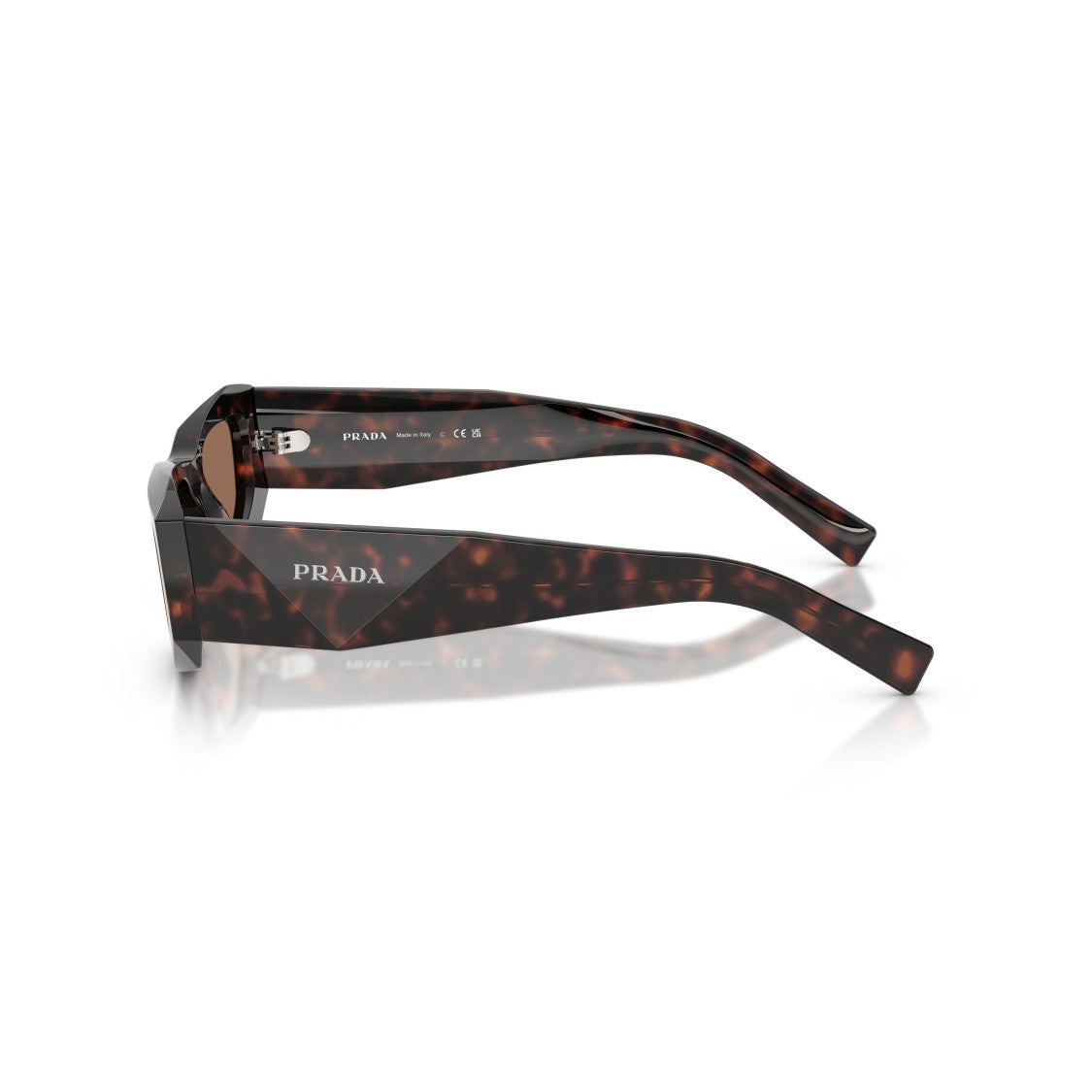 Prada 0Pr B19s Bold Angular Tortoiseshell Sunglasses