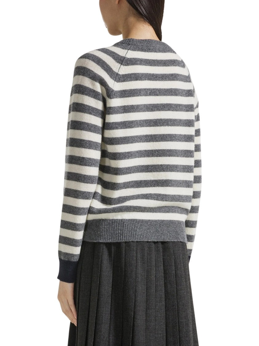 Seventy Venezia Striped Pure Carded Wool Crewneck Sweater