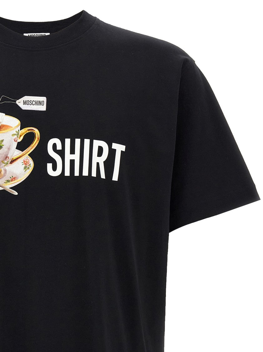 Moschino Playful Teacup Print Organic Cotton T-Shirt