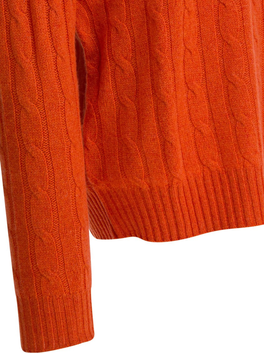 Polo Ralph Lauren Cable-Knit Cashmere Sweater With Classic Crew Neck