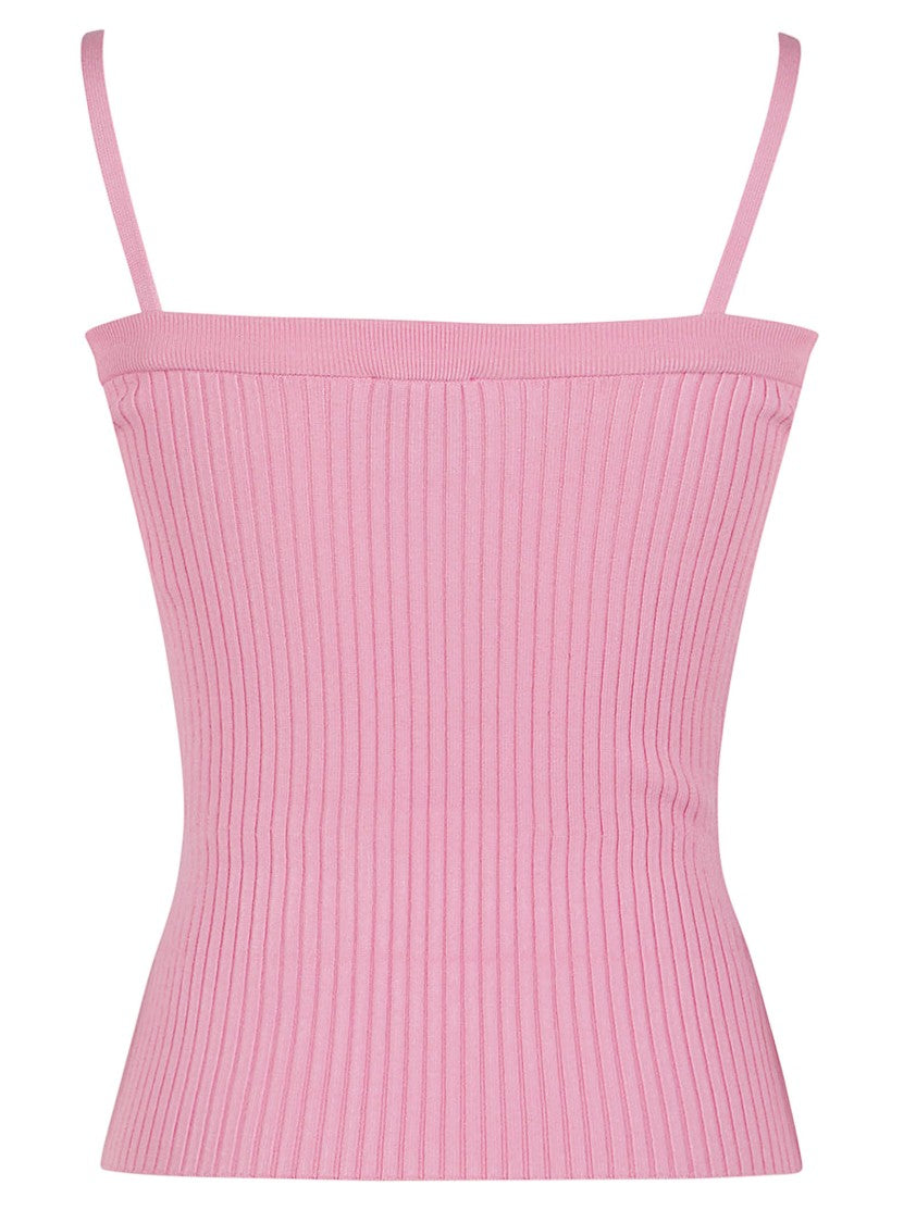 Courrèges Buckle Detail Viscose-Blend Tank Top
