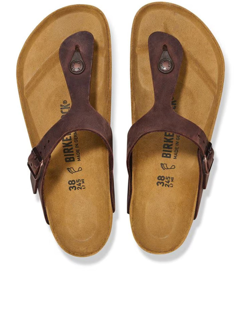 Birkenstock Gizeh Brown Leather Contoured Sandal