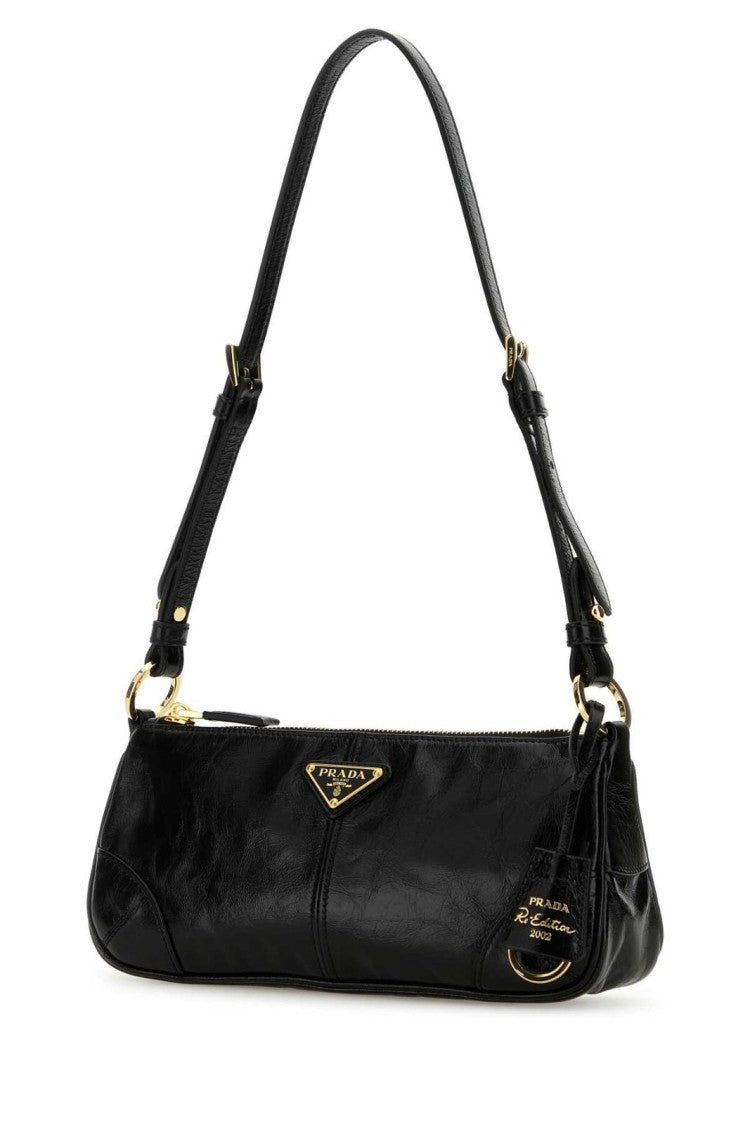 Prada Calf Leather Shoulder Bag With Chain Strap