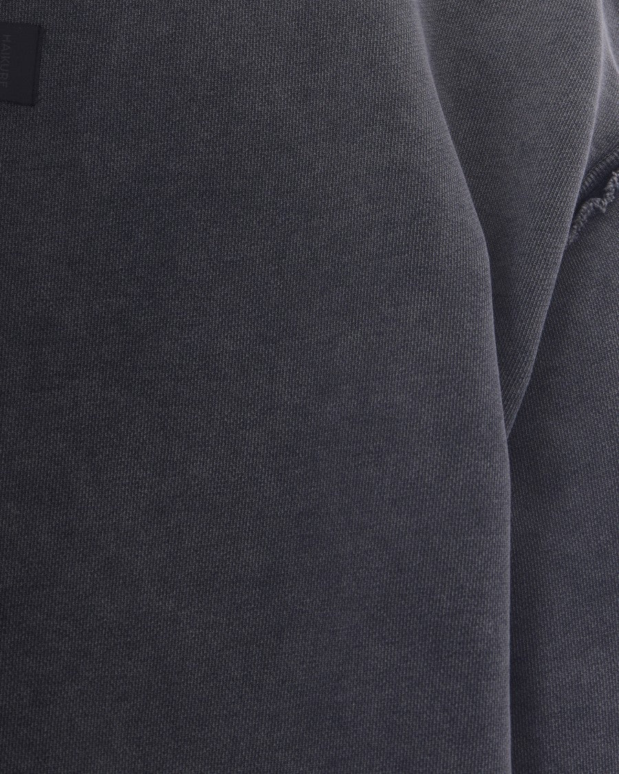 Haikure Black Shannen Relaxed Slit-Back Cotton Sweatshirt