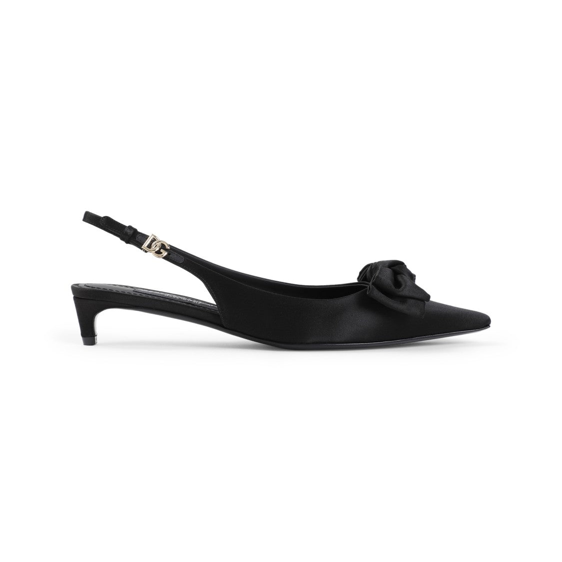 Dolce & Gabbana Black Viscose Slingback