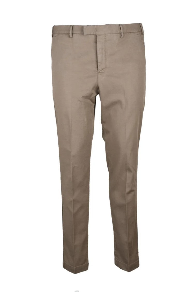 Pt Torino Men's Lyocell/Cotton Stretch Trousers - Turquoise