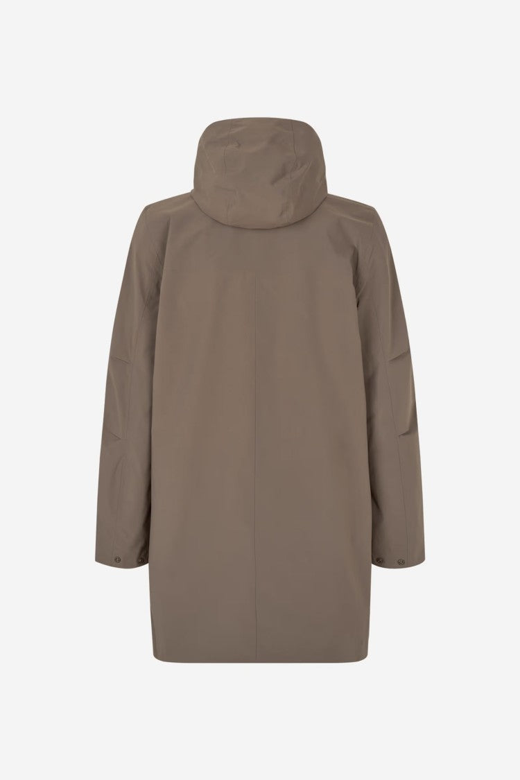 Samsoe Samsoe Khaki Raincoat With Functional Design