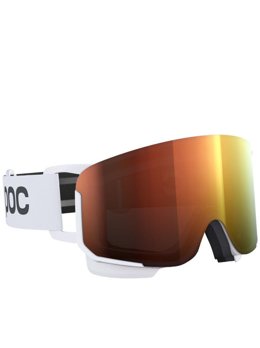 Poc White Nexal Wraparound Reflective Ski Goggle