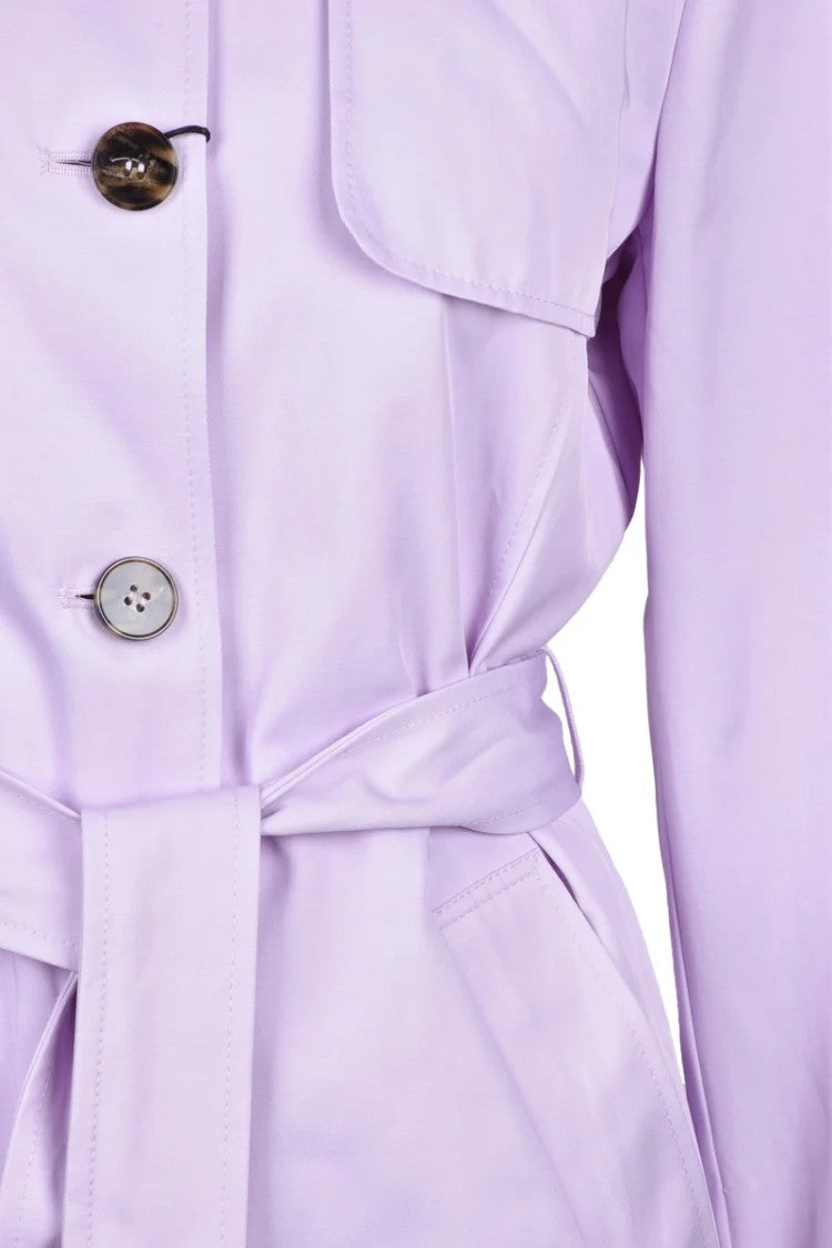 Emme By Marella Purple Madeleine Cotton Polyester Women Raincoat