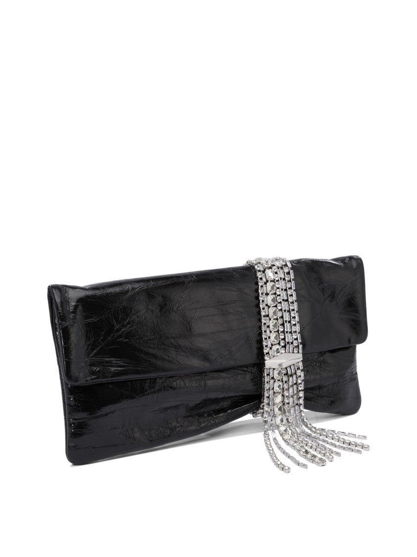 Jimmy Choo Rectangular Clutch With Crinkled Texture