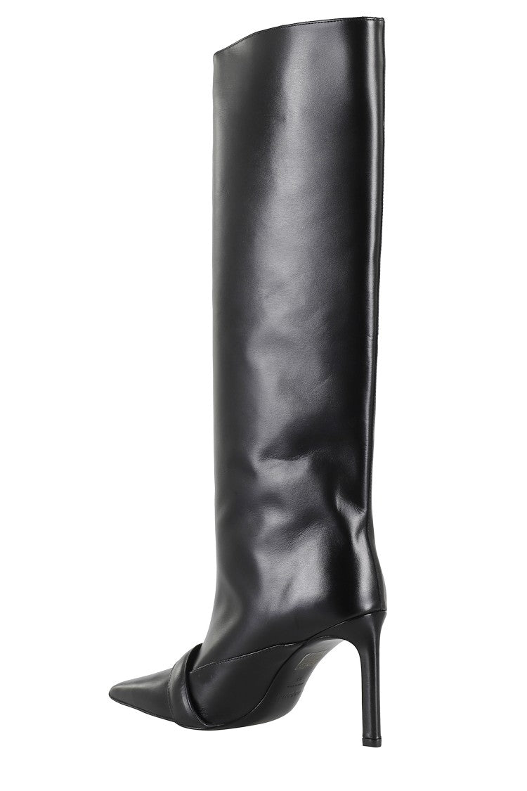 Coperni Mid-Calf Leather Belt Boot