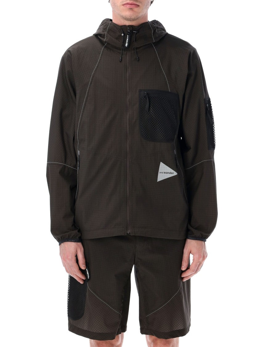 And Wander Breath Rip Lightweight Breathable Zip Jacket