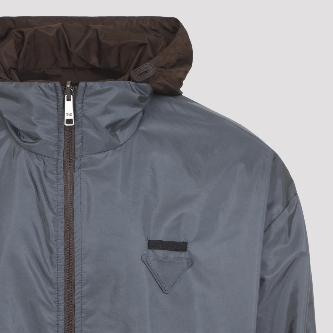 Prada Cocoa Brown Recycled Polyester Jacket