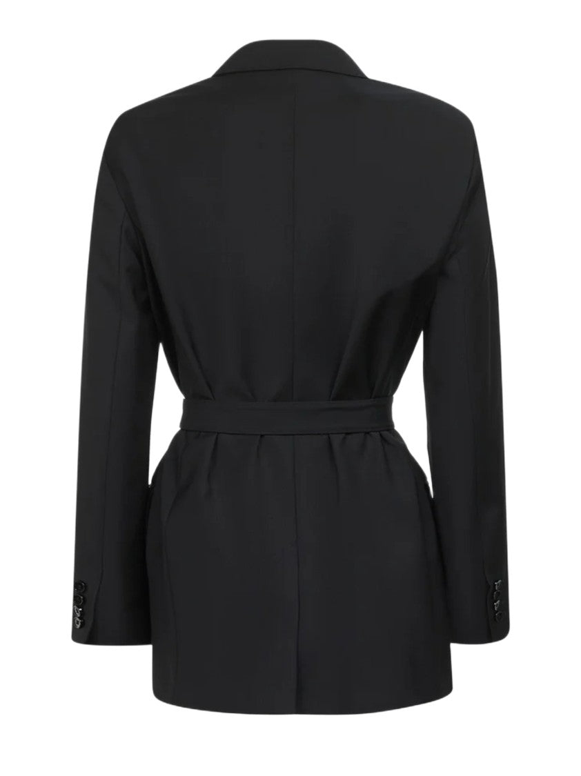 Max Mara Black Tailored Blazer With Pointed Lapel
