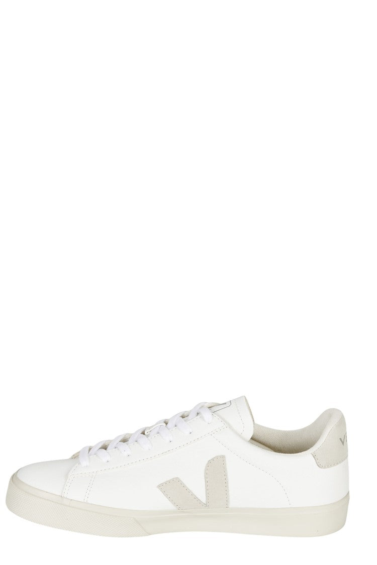 Veja Natural White Campo Leather Inserts Leather Sneakers