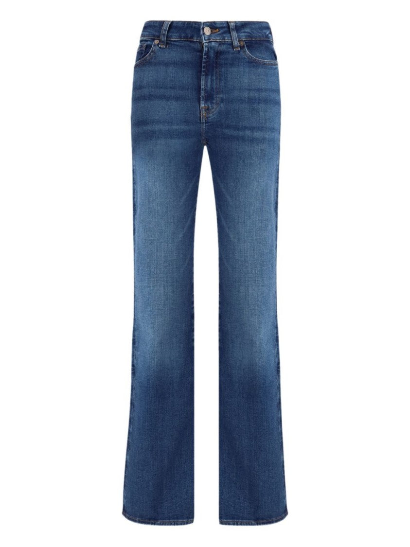 7 For All Mankind Medium Wash Slim Illusion Bootcut Jeans